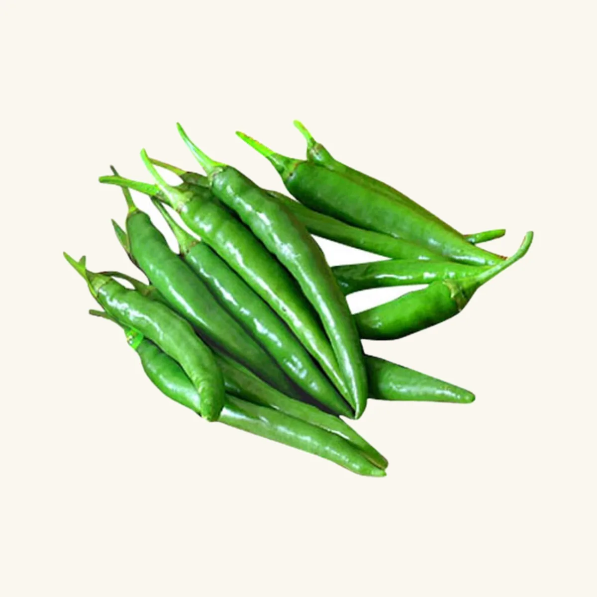 Fresh green Egyptian chillies
